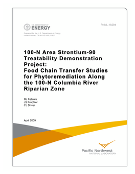 100-N Area Strontium-90 Treatability Demonstration Project: Food Chain Transfer Studies for Phytoremediation Along the 100-N Columbia River Riparian Zone