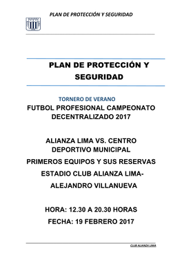 Plan De Protección Y Seguridad