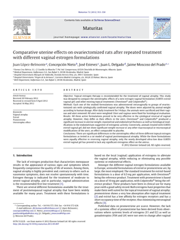 Comparative Uterine Effects on Ovariectomized Rats After Repeated Treatment