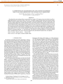 A COMPENDIUM of FAR-INFRARED LINE and CONTINUUM EMISSION for 227 GALAXIES OBSERVED by the INFRARED SPACE OBSERVATORY James R