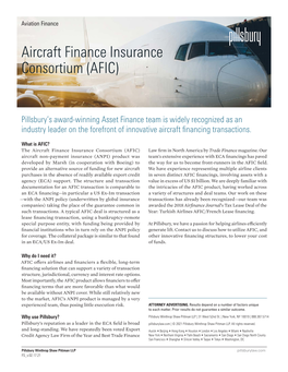 Aircraft Finance Insurance Consortium (AFIC)