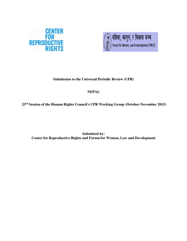 (UPR) NEPAL 23Rd Session of the Human Rights Council's UPR