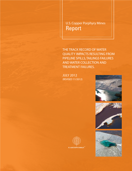 U.S.Copper Porphyry Mines and Water Quality