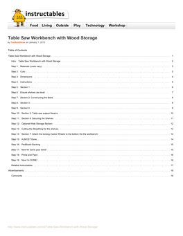 Table Saw Workbench with Wood Storage by Toolboxdivas on January 1, 2015