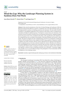 Why the Landscape Planning System in Sardinia Does Not Work