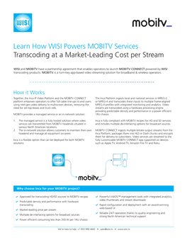 Learn How WISI Powers MOBITV Services Transcoding at a Market-Leading Cost Per Stream