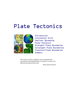 Plate Tectonics