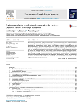 Environmental Data Visualisation for Non-Scientific Contexts