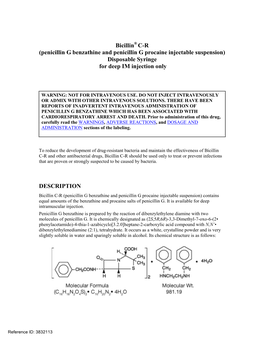 Bicillin CR (Penicillin G Benzathine and Penicillin