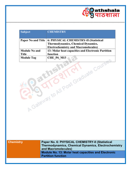 Physical Chemistry-Ii