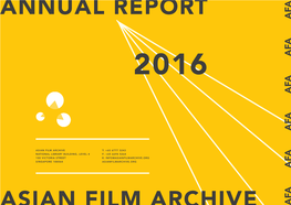 Annual Report Asian Film Archive