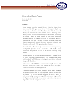 Ukraine Real Estate Review