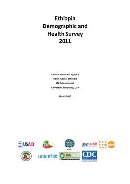 Ethiopia Demographic and Health Survey 2011. Addis Ababa, Ethiopia and Calverton, Maryland, USA: Central Statistical Agency and ICF International