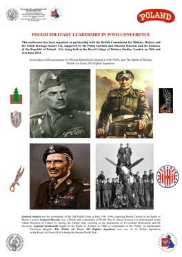 Polish Military Leadership in Wwii Conference