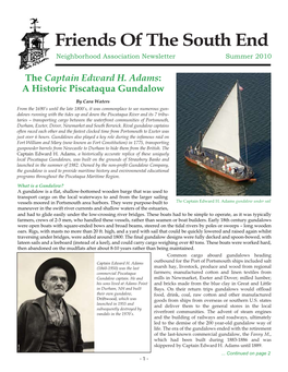 Friends of the South End Neighborhood Association Newsletter Summer 2010