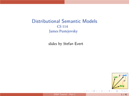 Distributional Semantics