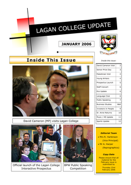 Lagan College Update Jan 2006