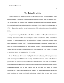 The Haitian Revolution