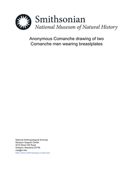 Anonymous Comanche Drawing of Two Comanche Men Wearing Breastplates