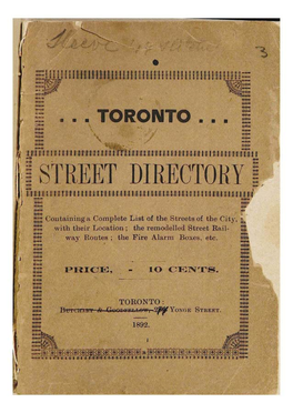 STREET DIRECTORY :111 :11 II' 1111 Ii' Ill :1111 III