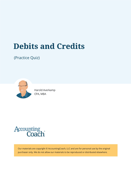 Debits and Credits