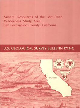 Mineral Resources of the Fort Piute Wilderness Study Area, San Bernardino County, California