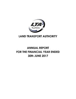 Land Transport Authority Annual Report for The