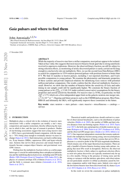 Gaia Pulsars and Where to Find Them