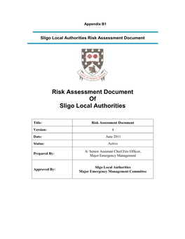 Sligo Local Authorities Risk Assessment Document