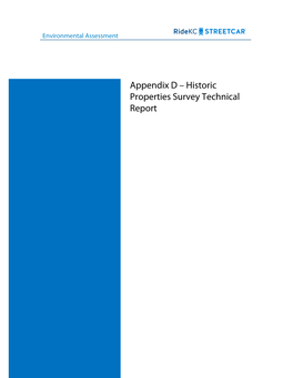 Appendix D – Historic Properties Survey Technical Report