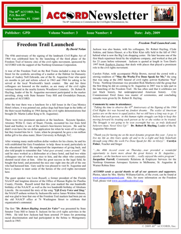 July 2009 Newsletter