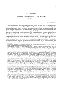 Byzantine Town Planning – Does It Exist? (With Plates 8–21)