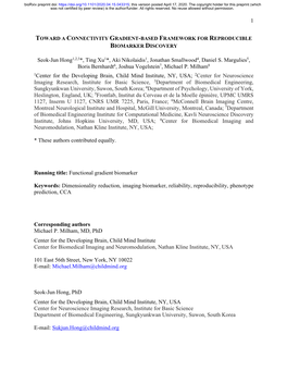 Downloaded from Two Open Source Data Repositories: the Human Connectome Project (HCP, Glasser Et Al., 2013) and the Midnight Scan Club (MSC, Gordon Et Al., 2017)