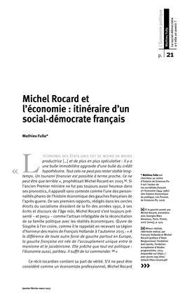 Michel Rocard Et L'économie