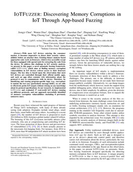 Discovering Memory Corruptions in Iot Through App-Based Fuzzing