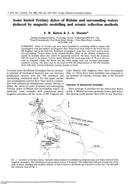 Some Buried Tertiary Dykes of Britain and Surrounding Waters Deduced by Magnetic Modelling and Seismic Reflection Methods