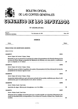 Boletin Oficial De Las Cortes Generales