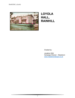 Loyola Hall, Rainhill