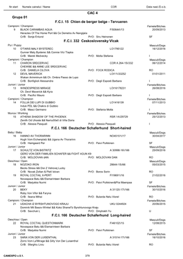 CAC 4 Grupa 01 FCI 15 Chien De Berger Belge