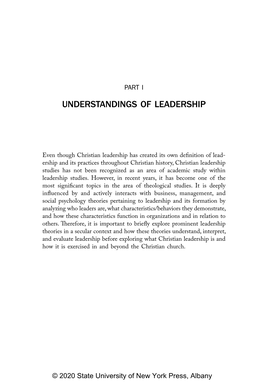 Understandings of Leadership