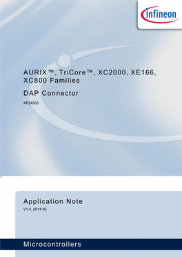 AURIX™, Tricore™, XC2000, XE166, XC800 Families DAP Connector