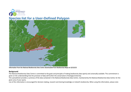 Species List for Galway City