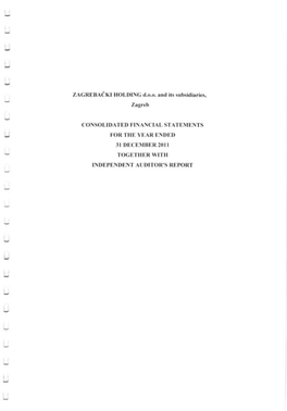 Consolidated Financial Stateⅳ Ients for the Year Ended 〕 31 December 2011