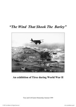 The Wind That Shook the Barley: the History of Tiree During the Second