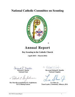 Annual Report¨ Boy Scouting in the Catholic Church