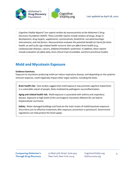 Mold and Mycotoxin Exposure