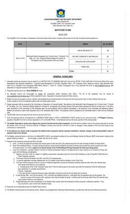 Foreclosurephilippines.Com6 the Bid Offer Shall Not Be Lower Than the Minimum Bid Set by the Fund