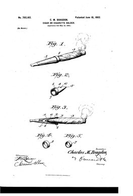 No. 702,182. »- ' Patented Lune L0, I902.' CIGAR 0B CIGARETTE