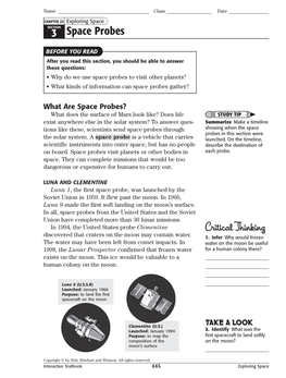 3 Space Probes Critical Thinking