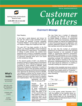 Customer Matters”